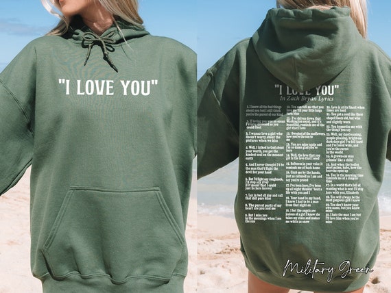 I Love You in Lyrics Hoodie Sweatshirt Coastal Cowgirl
