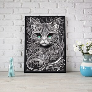 Cat Printable Wall Art, Cat Wall Art, Cat Wall Decor, Printable Wall Art Animal, Kids Room Decor, Office Wall Decor, Home Decor