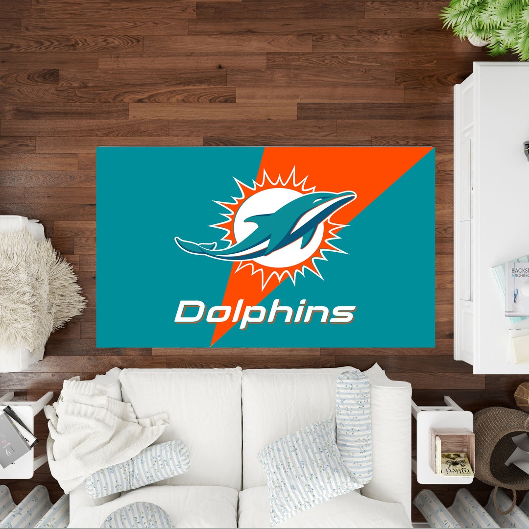 American Football Rug Miami Dolphins NFL NFL Rug Kids Room Etsy