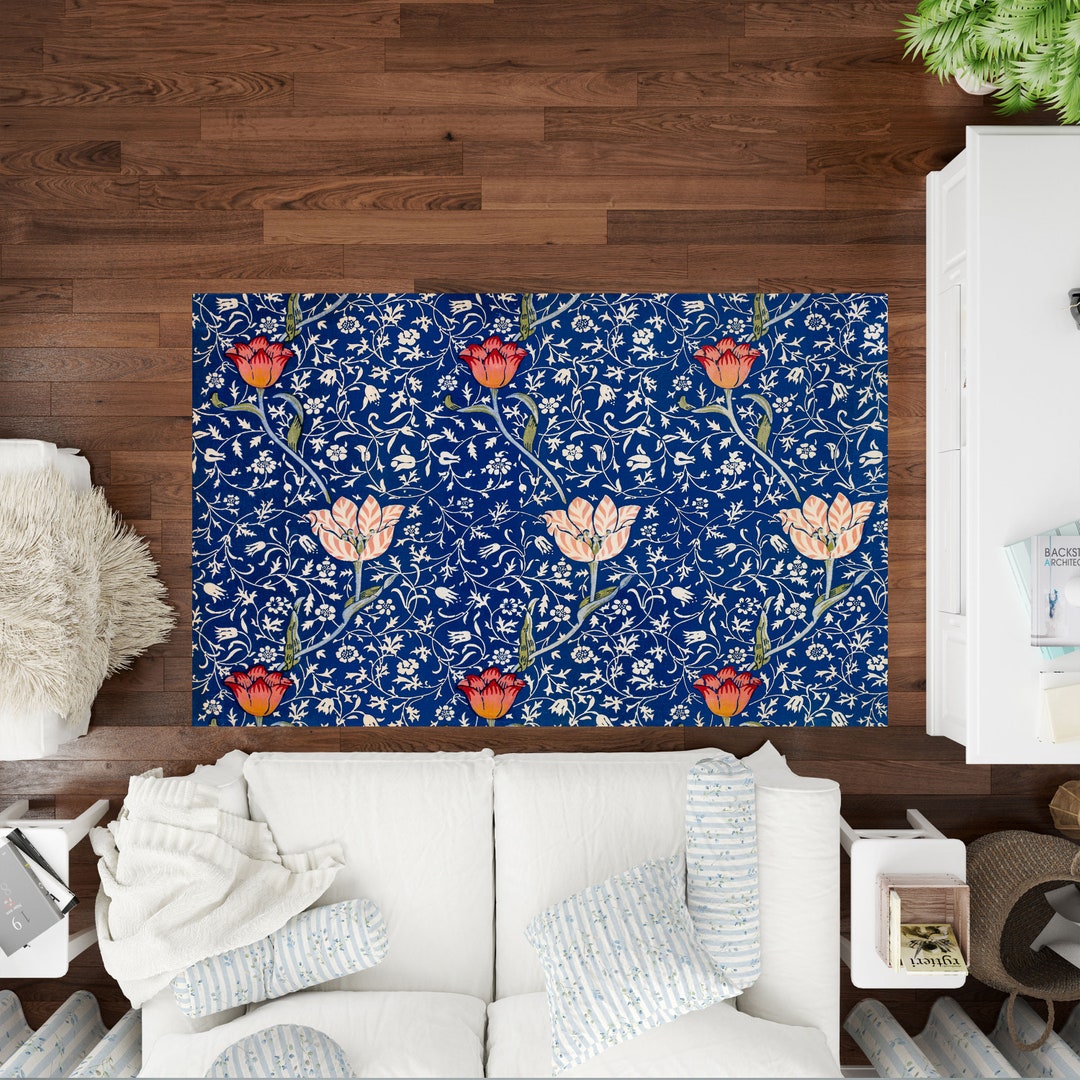 William Morris's Medway (1885) Rug, Art Rug, Art Nouveau Rug, Flower ...