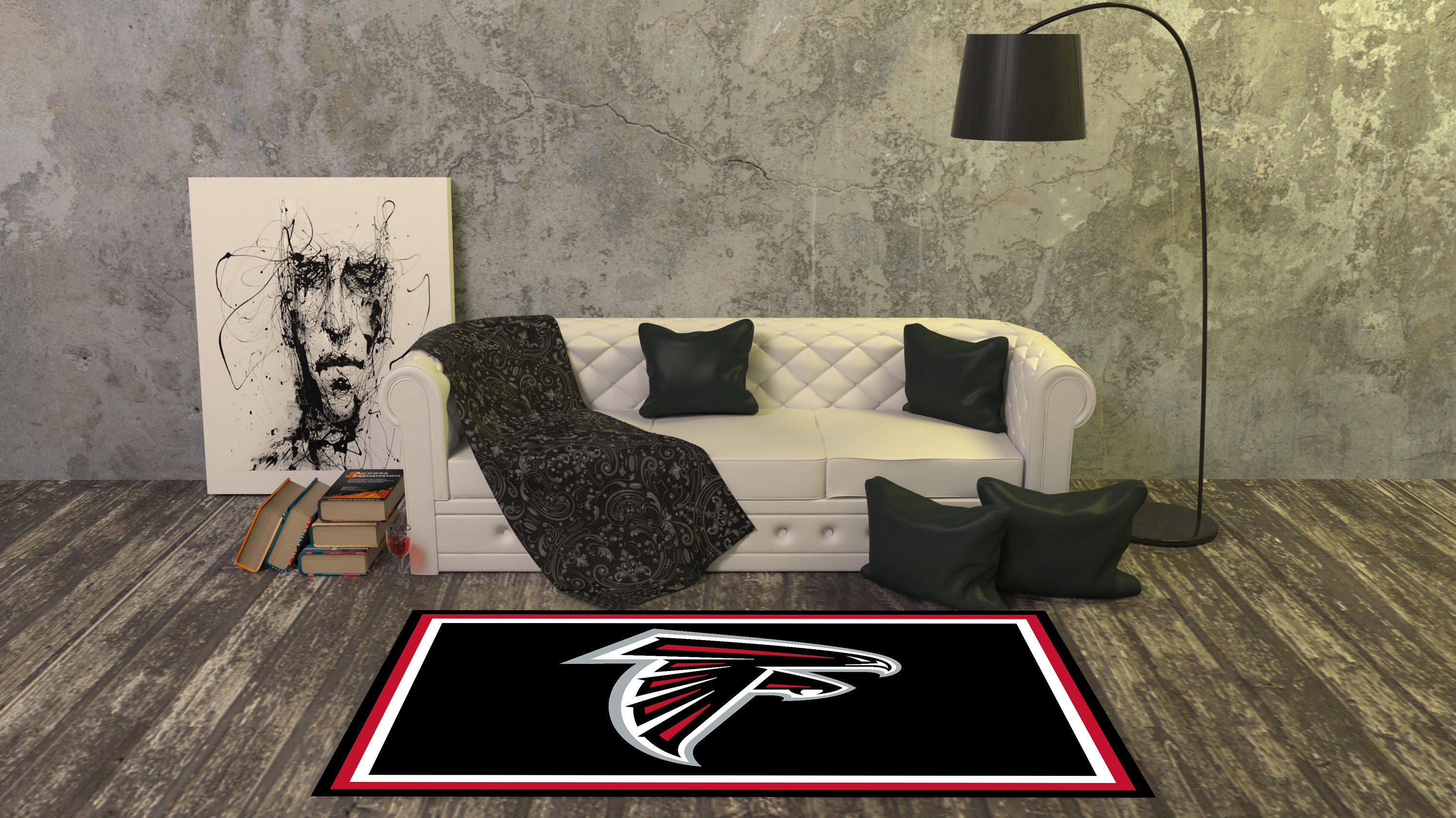 American Football Rug, Atlanta Falcons, Kids Room Rug, Personalized Rug ...