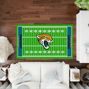 American Football Rug, Jacksonville Jaguars, Kids Room Rug, Personalized Rug, Jacksonville Jaguars Rug, Football Rug, Game Room Rug