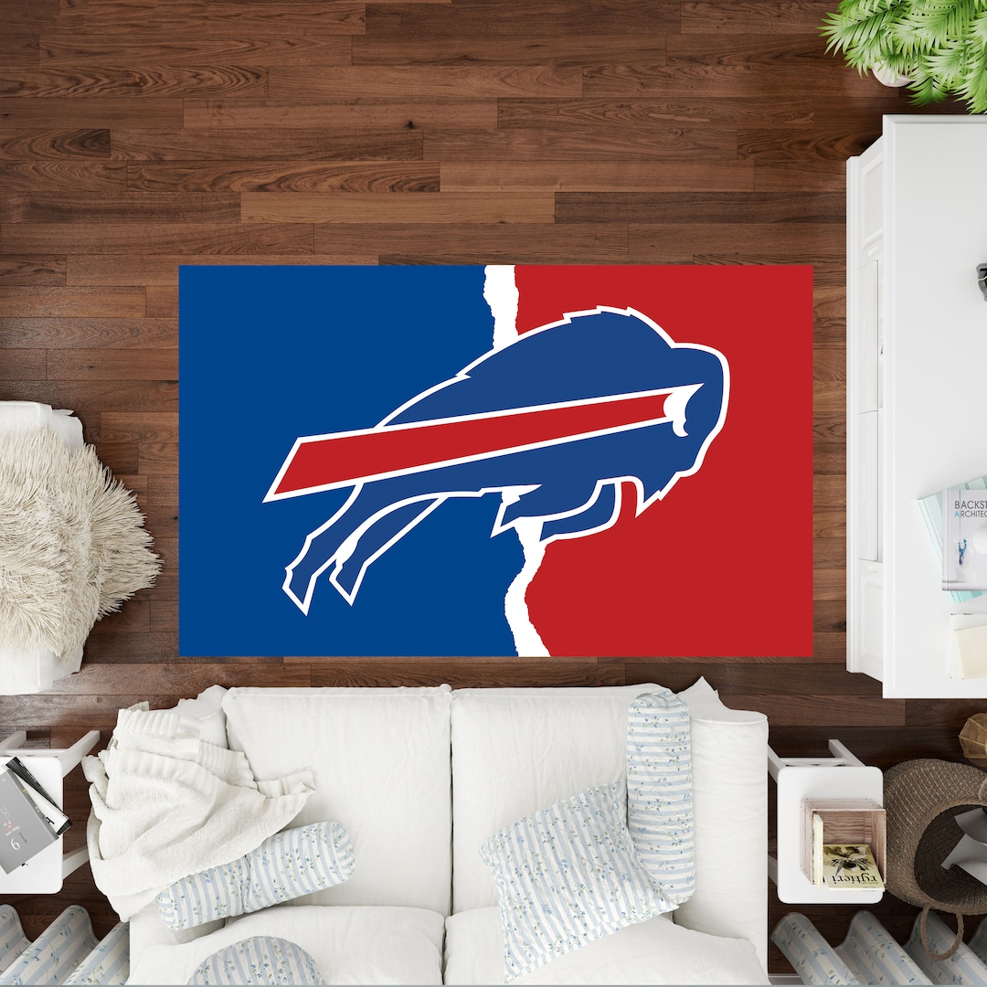 American Football Rug, Buffalo Bills, Kids Room Rug, Personalized Rug ...