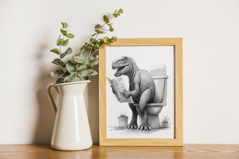 Trex Printable Wall Art Dinosaur Wall Decor Trex Wall Art Etsy