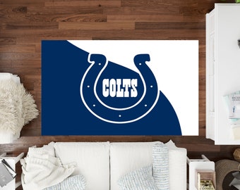 American Football Rug, Indianapolis Colts, Kids Room Rug, Personalized Rug, Indianapolis Colts Rug, Football Rug, Sports Decor,Game room rug