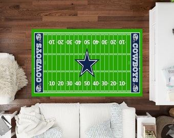 American Football Rug, Dallas Cowboys, Kids Room Rug, Personalized Rug, Dallas Cowboys Rug, Football Rug, Sports Decor, Game Room Rug