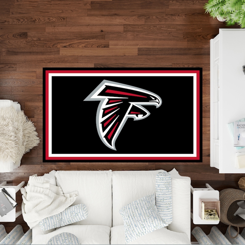 American Football Rug, Atlanta Falcons, Kids Room Rug, Personalized Rug ...