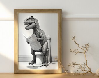 T-Rex Printable Wall Art, Dinosaur Wall Decor, T-Rex Wall Art, Printable Wall Art Animal, Kids Room Decor, Office Wall Decor