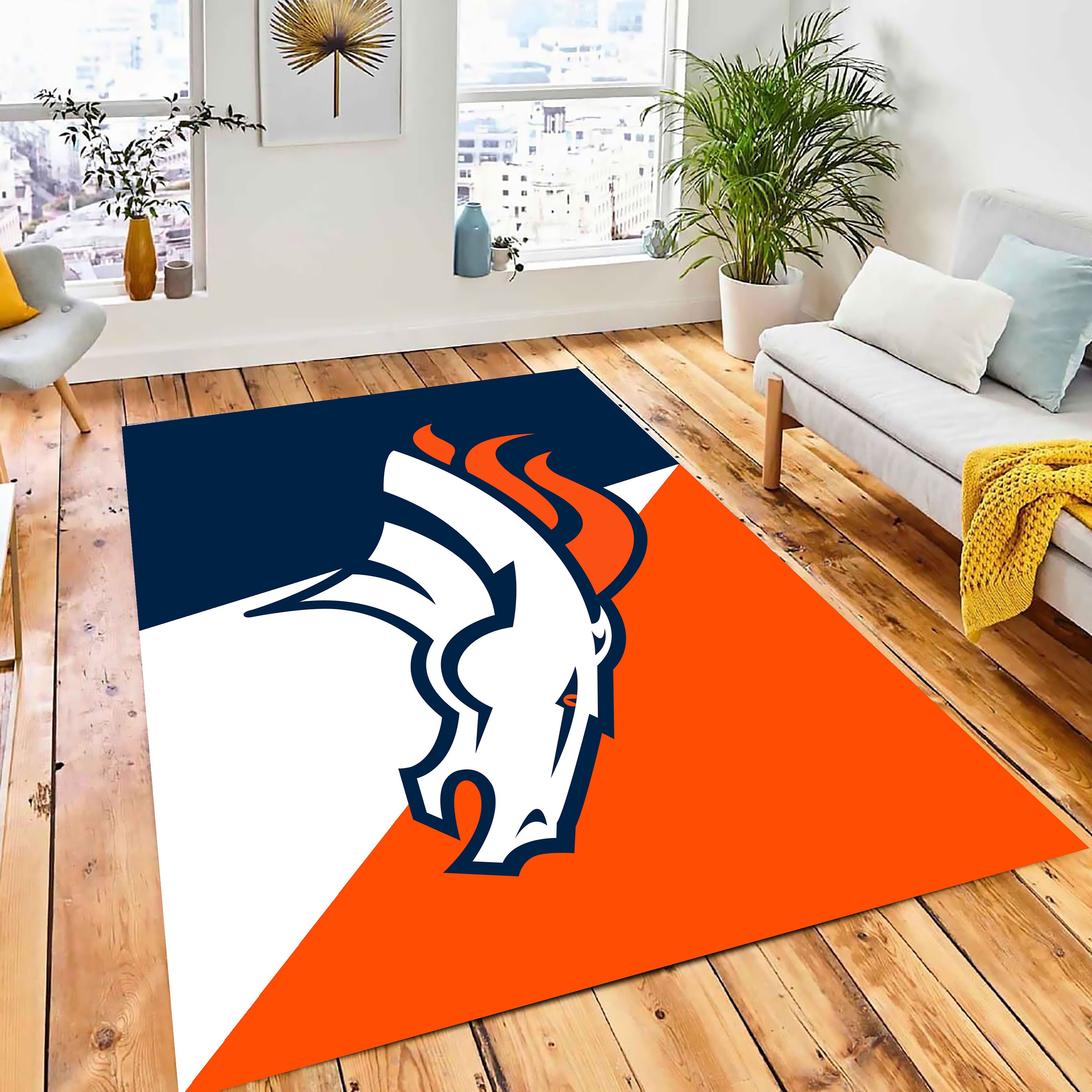 【rug】BRONCOS NFL アメフト チーム DENVER ラグ マット NFL Home Field Denver Broncos Area Rug - Carpetmart.com - Carpet
