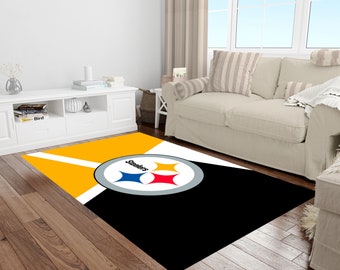 American Football Rug, Pittsburgh Steelers, Kids Room Rug, Personalized Rug, Pittsburgh Steelers Rug, Football Rug, Game Room Rug, Area Rug