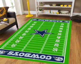 American Football Rug, Dallas Cowboys, Kids Room Rug, Personalized Rug,  Dallas Cowboys Rug, Football Rug, Sports Decor, Game Room Rug