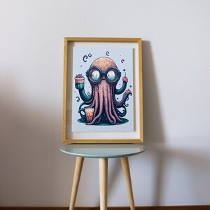 Octopus Printable Wall Art, Octopus Wall Art, Wall Decor, Printable Wall Art Animal, Kids Room Decor, Office Wall Decor, Home Decor