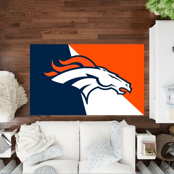 American Football Rug, Denver Broncos, Kids Room Rug, Personalized
