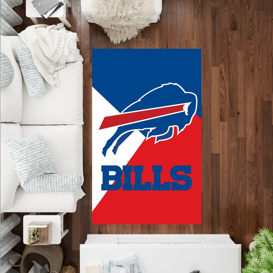American Football Rug, Buffalo Bills, Kids Room Rug, Personalized Rug ...