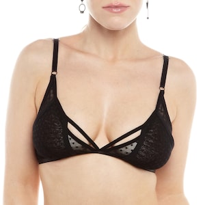 Étoile Bralette – Sheer Dotted Tulle Triangle Bra
