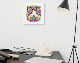 Colorful Cat Canvas