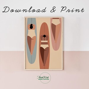 Beach Surfers Digital Design - Surfing Art Print, Coastal Decor, Ocean Illustration, Beach Life Decor, Instant Download