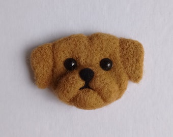 Needle Felted Maltipoo Dog Fridge Magnet, Maltipoo Face Magnet for Fridge, Maltipoo Refrigerator Decor, Maltipoo Gift Magnet,Maltipoo Magnet