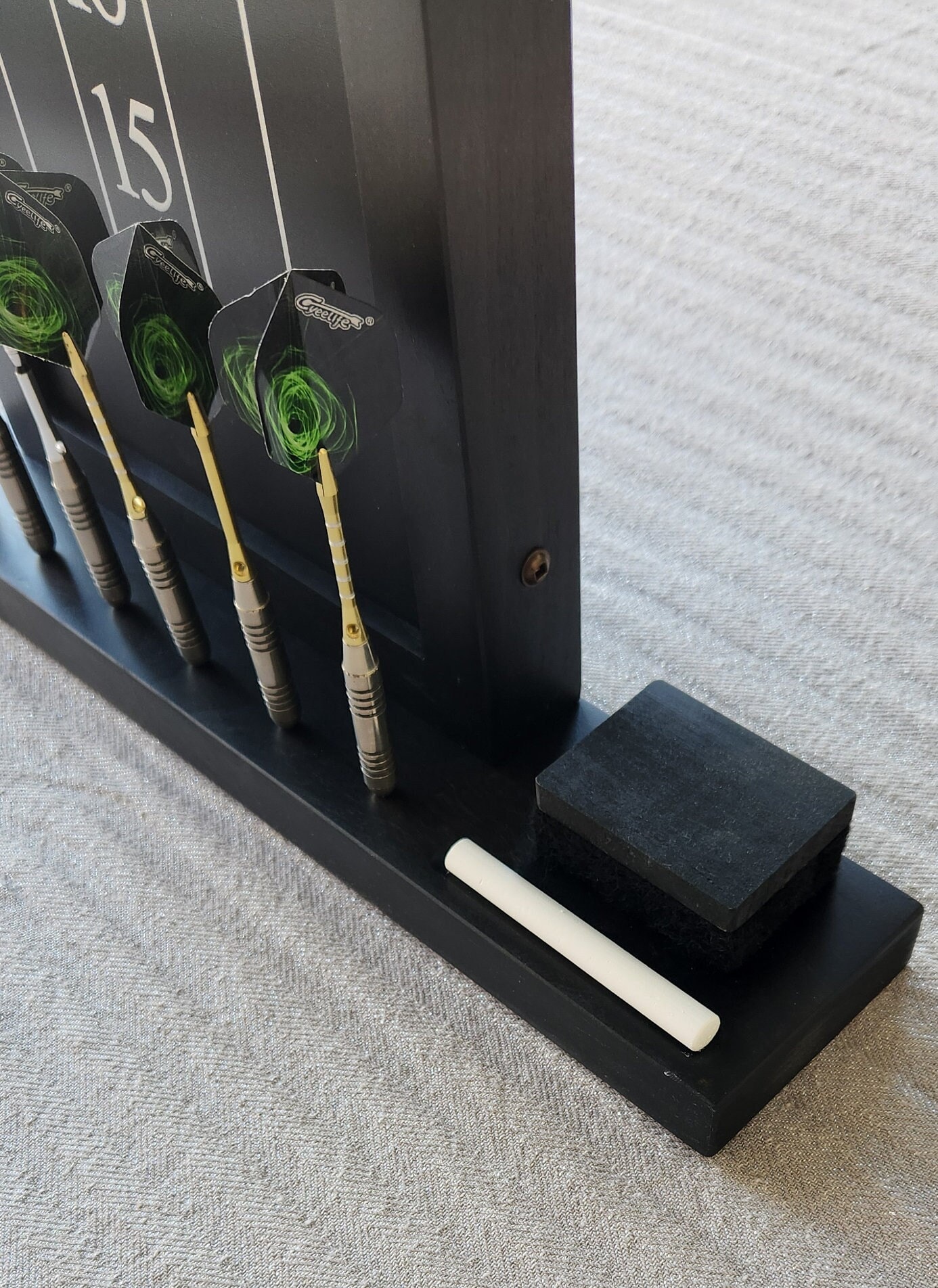 Dart Chalkboard Scoreboard, Cricket, Darts, Solid Wood, Light or Dark Finish, Black Chalkboard, Father's Day, Birthday, Christmas, Gift