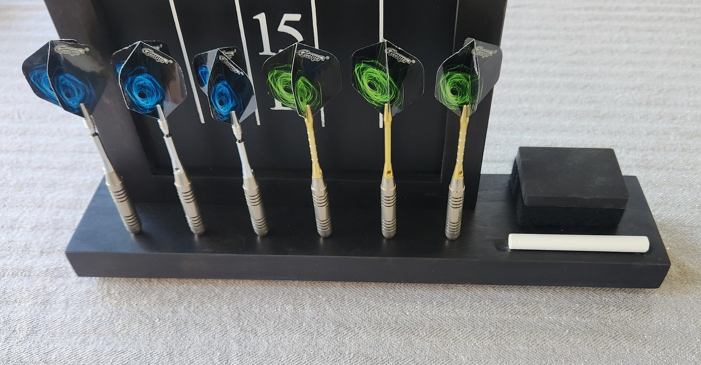 Dart Chalkboard Scoreboard, Cricket, Darts, Solid Wood, Light or Dark Finish, Black Chalkboard, Father's Day, Birthday, Christmas, Gift