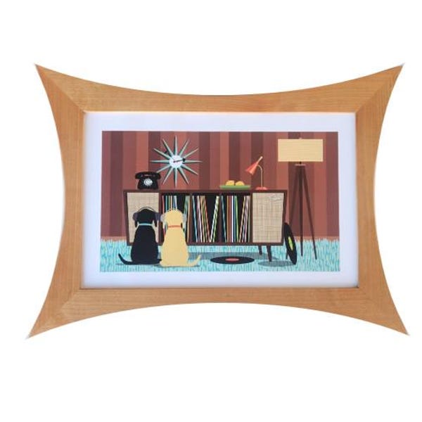 Mid Century Modern, Star, Wood Picture Frame, MCM, 5x7, 8x10, 11x14, 11x17, Unusual, Unique, Wall Decor, Atomic, Minimalist, Wedding, Degree