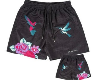 Short de course de basket-ball Athlesure pour homme Floral