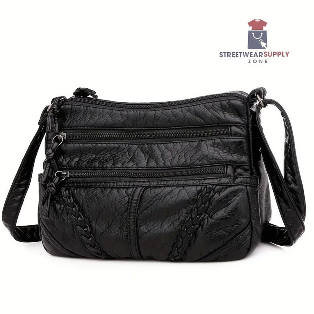 Women Retro Patchwork Multifunction Backpack/ Shoulder Bag