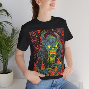 Hell Beast Unisex Jersey Short Sleeve Creepy Halloween T-shirt