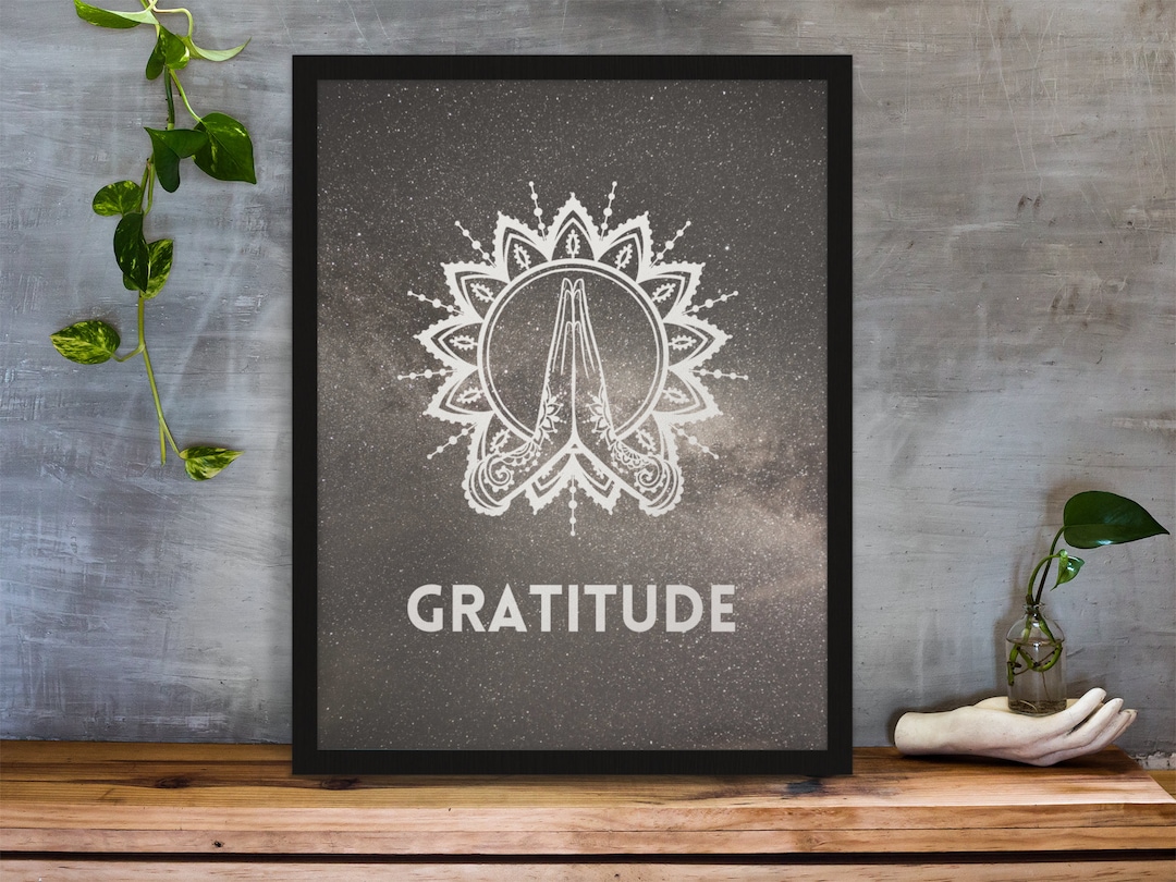 Gratitude Mandala Digital Poster Celestial Galaxy Backdrop, High ...