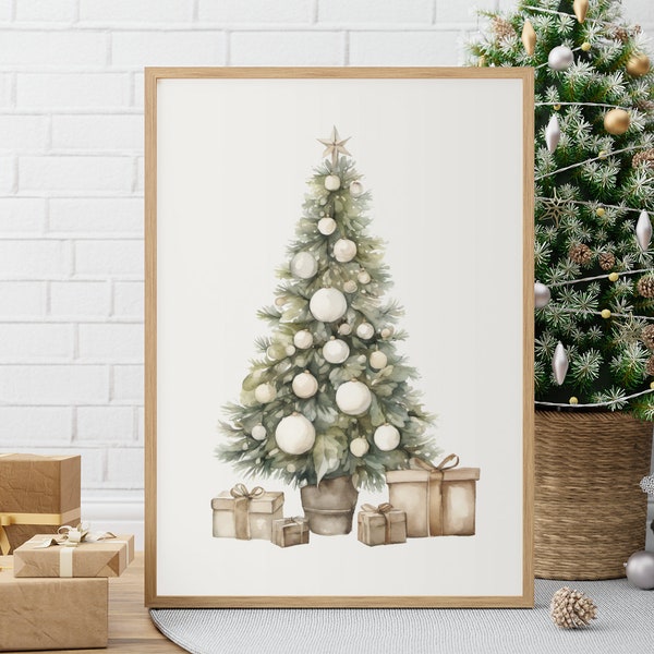 Christmas Trees Print, Holiday Wall Art, Christmas Printable, Holiday Decor, Digital Download, Digital Wall Art for Christmas