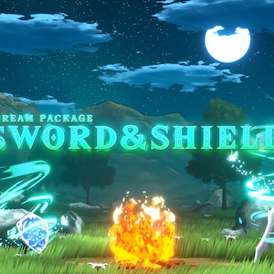 Sword & Shield Animated Twitch Overlay Package | Fantasy Forest Stream Pack | Screens, Alerts, Panels, Stinger Transition, Banner, Logo