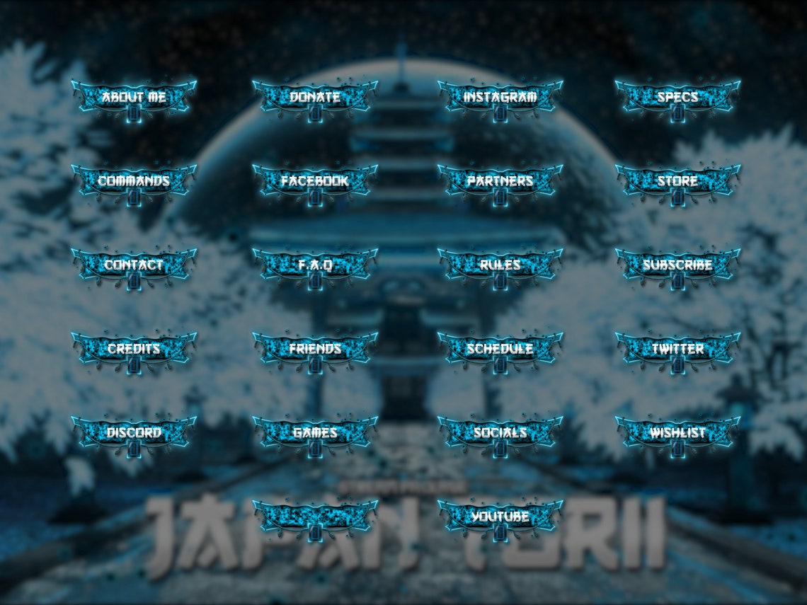 Japan Torii Gate Animated Twitch Stream Overlay Package (digital ...