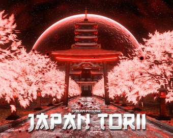 Japan Torii Gate Animated Twitch Stream Overlay Package