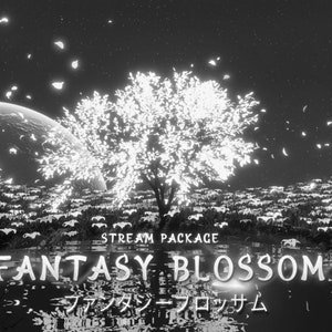 Dark Blossom Animated Twitch Overlay Package | Fantasy Sakura Stream Pack | Screens, Alerts, Panels, Stinger Transition, Banner, Logo