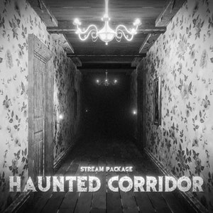 Dark Haunted Corridor Animated Twitch Overlay Package | Anime Horror Mansion Stream Pack | Screens, Alerts, Panels, Stinger Transition, etc.
