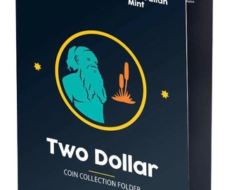 Australian two dollar coin collection and folder.