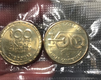 100 years ANZAC 100 years Qantas century one dollar coins