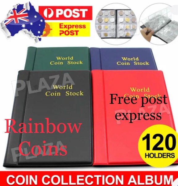 Coin Holder Book 120 Pockets Etsy Australia