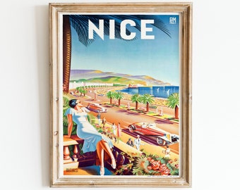 Art Deco Französisch Riviera Reise Poster: Vintage Fashion Druck (Digitaler Download)