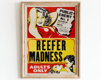 Reefer Madness Vintage Movie Poster Art Print (Digital Download)