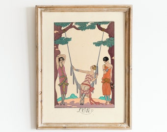 George Barbier Art Deco Print: Francuska moda lat 20. XX wieku (pobranie cyfrowe)