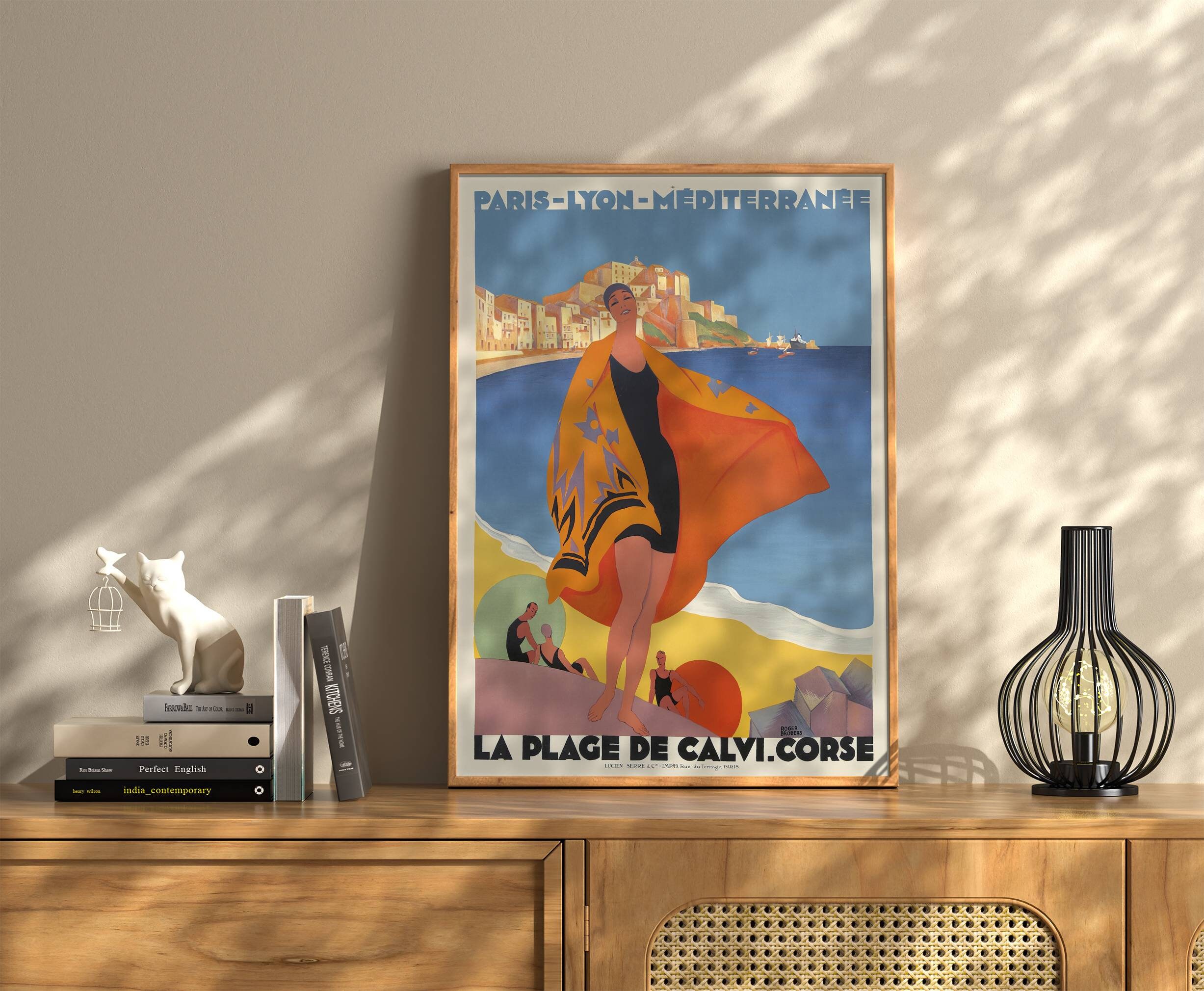French Riviera Art Deco Poster: Vintage Travel Print (digital Download ...