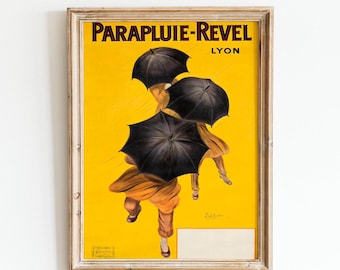 Affiche vintage de parapluies : art français de Leonetto Cappiello (téléchargement numérique) - France