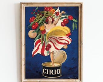 Vintage Cirio Canned Goods Poster: Italian Fruits Vegetables Ad (Digital Download)