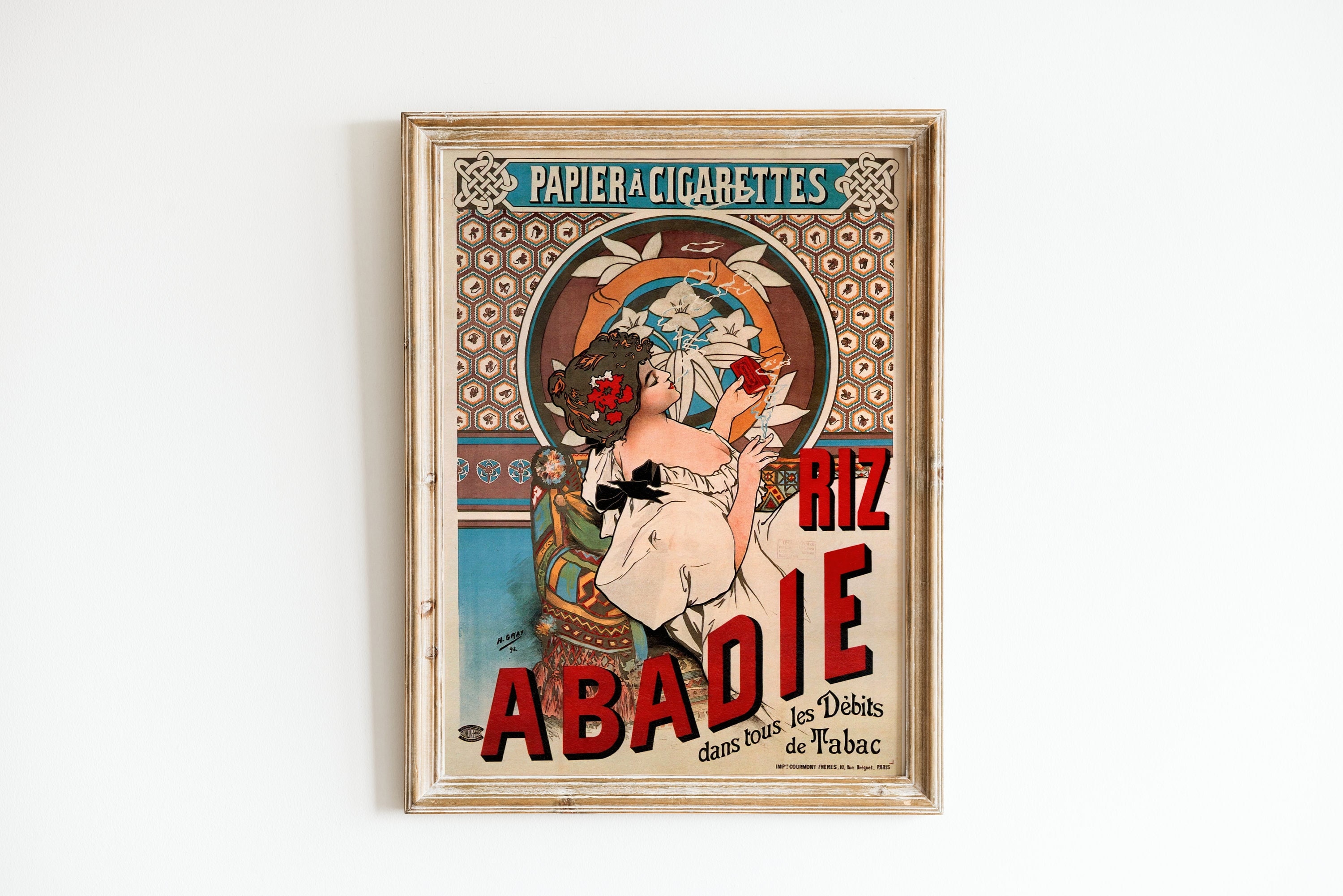 Alphonse Mucha Art Nouveau Cigarette Ad Print (digital Download)