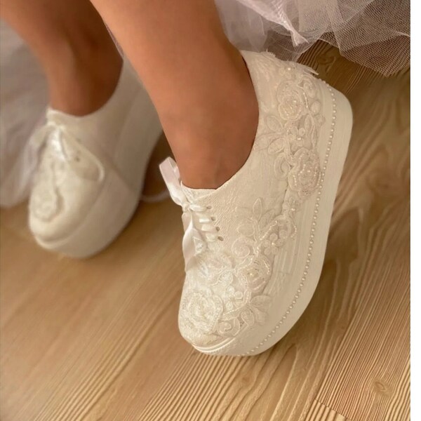 blue wedge bridal shoes