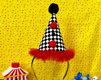 Clown hat birthday party hat headband clown costume clowncore accessories