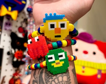 Don’t hug me I’m scared beaded bracelet set DHMIS clowncore kandi accessories jewelry