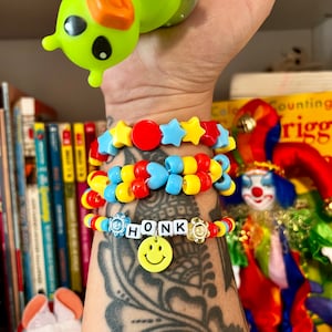 Clown Kandi clowncore bead bracelet set pony beads