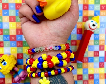 Clown Kandi clowncore bead bracelet set pony beads